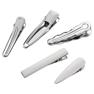 高级灰发夹头饰女简约高级鸭嘴夹侧边夹方夹手工diy发卡饰品配件