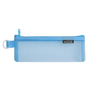 网纱笔袋透明女简约大容量男生网格ins日系铅笔袋高颜值文具袋中高考试用学生用初中生中学生文具盒铅笔盒