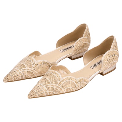 73hours法式蕾丝网纱鞋