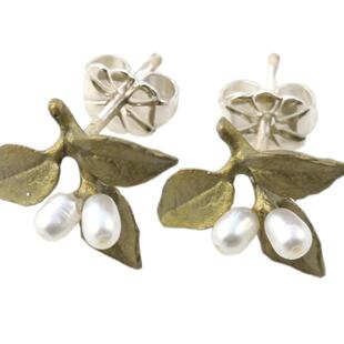 Michael Michaud桃金娘珍珠耳钉冷淡风小众设计耳饰女神节礼物