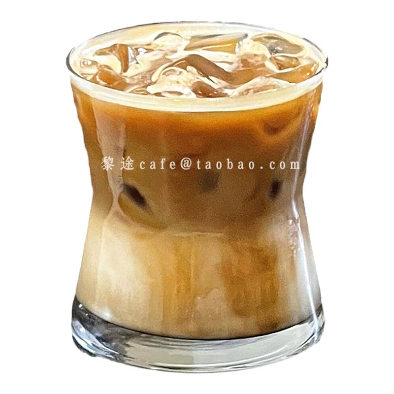 简约现代收腰玻璃果汁杯