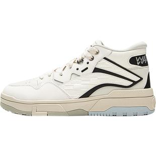 李宁惟吾MID  FLEECE休闲鞋男女鞋回弹圆头情侣经典滑板鞋运动鞋