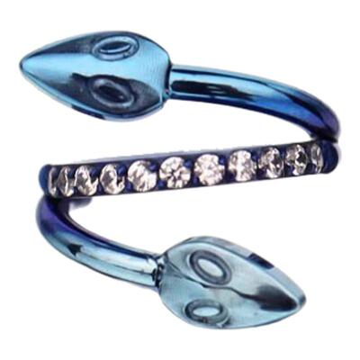 ShinmaF-136钛双头蛇耳骨环唇环