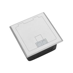 开启式隐形地插座盖板线体收纳盒盖防水地插保护盖罩全铜地插盖板