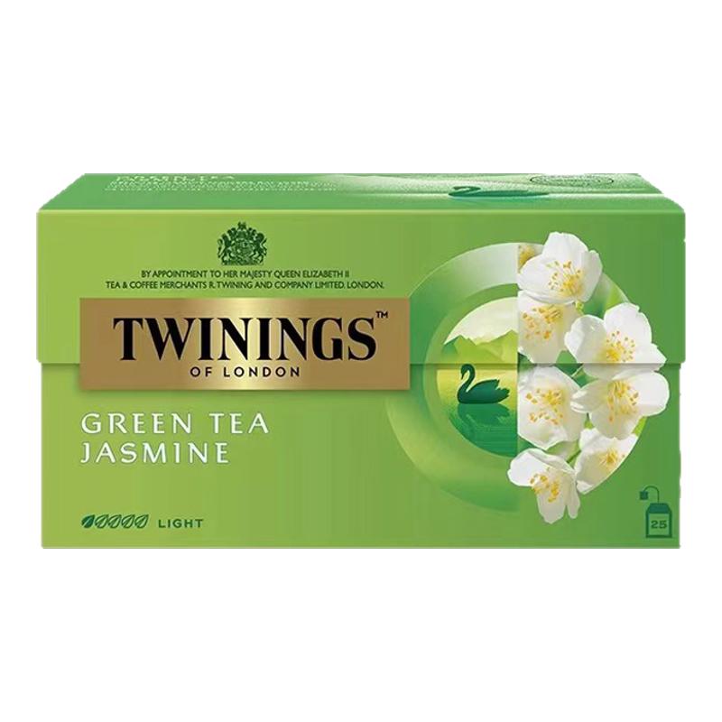 量大咨询价优Twinings川宁茉莉花绿茶叶25片茶包进口茶下午茶