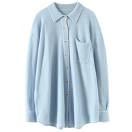 一眼看中品味bi入减龄条纹衬衫