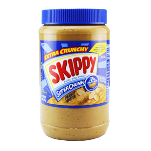 美国原装进口SKIPPY四季宝粗粒花生酱无防腐剂早餐面包吐司1.36kg