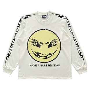 Hellstar Studios 笑脸印花休闲男女款长袖T恤