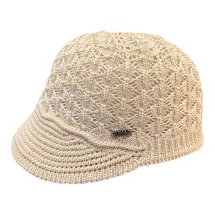 女士帽子春夏防晒渔夫帽镂空透气针织鸭舌帽百搭时尚马术帽显脸小