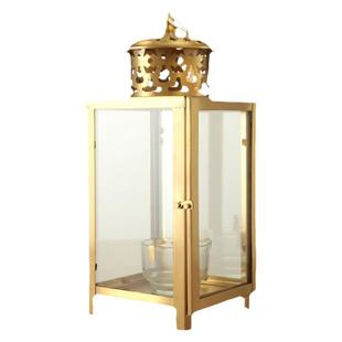 四方铜油灯防风天灯纯酥油灯灯盏家用供佛长明灯佛前供奉四头供灯