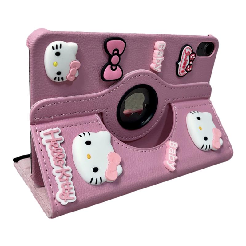 凯蒂猫联想平板S10保护套小新Pad2024款11寸旋转皮套TBF10.1平板壳2025pro12.7支架10.6启天e10c昭阳天骄骁龙