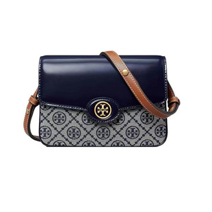 香港直邮TORY BURCH汤丽柏琦Robinson系列织物配皮中号女士单肩包