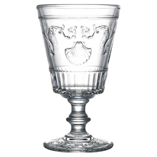 法国LA ROCHERE凡尔赛高脚杯法式宫廷复古浮雕玻璃杯轻奢红酒水杯