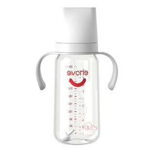 evorie爱得利新生婴儿玻璃奶瓶宽口径防胀气0一6个月+1岁以上宝宝