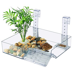 乌龟晒台爬台龟缸挂钩晒背台高水位休息浮岛鱼缸造景浮台深水爬梯