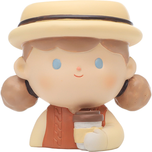 甜蜜出游小花盆可爱卡通小女孩个性创意人物造型树脂精致多肉花盆