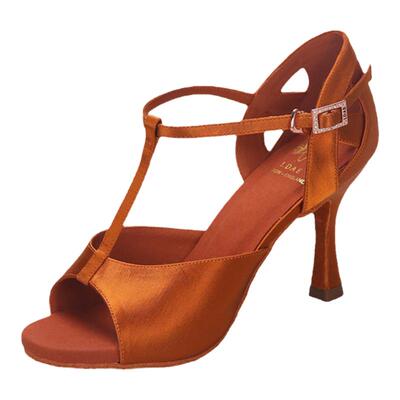 ldae成人牛皮软底专业拉丁舞鞋女