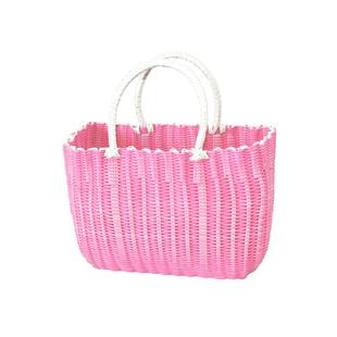 大容量菜篮子编织包包厨房家用大号塑料手提收纳购物洗澡篮宠物篮