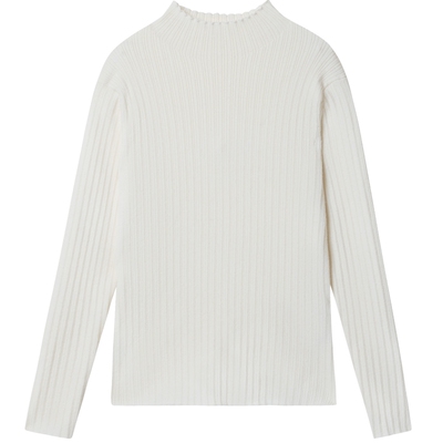 erdosKIDS 鄂尔多斯童装秋冬羊毛混纺精纺弹力半高领抽条儿童套衫