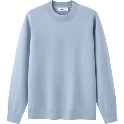 森马针织衫半高领纯色打底毛衫男