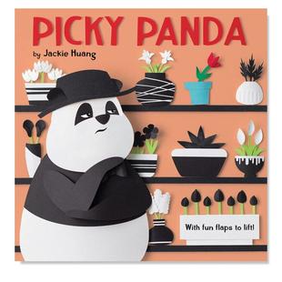 【现货】【翻翻立体机关书】挑剔的熊猫先生 Picky Panda (With Fun Flaps to Lift)英文儿童绘本原版图书进口书籍Jackie Huang