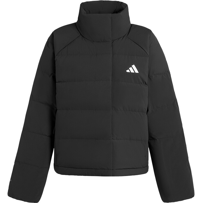 adidas阿迪达斯女子黑色运动训练保暖立领羽绒服外套KH3974