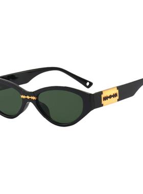 欧美风刀片猫眼太阳镜2022墨镜女