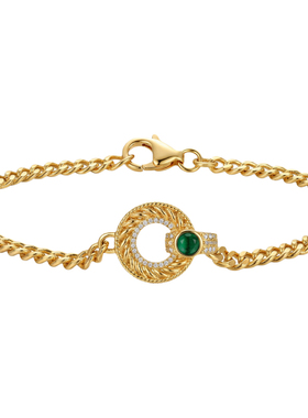 《抹茶甜圈》原创纯银绿玛瑙手链