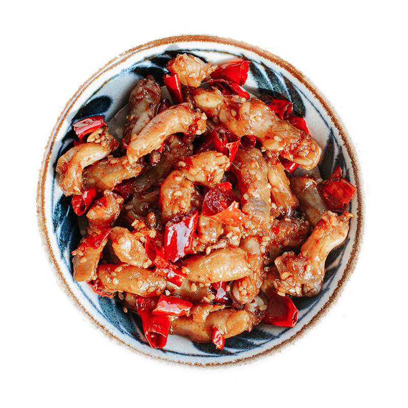 麻辣味超香！柴米食记鸡脚筋冷吃鸡脆骨掌中宝卤味熟食解馋小零食