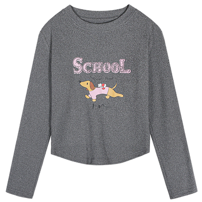 今屿花花加绒长袖T恤女可外穿