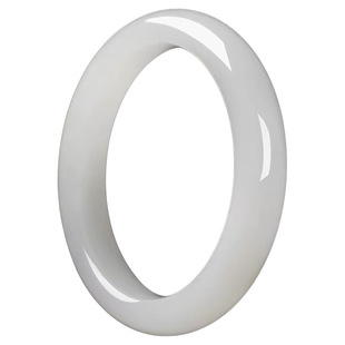 新款国风羊脂白琉璃手镯仿新疆和田白玉手镯女款白月光金丝玉镯子