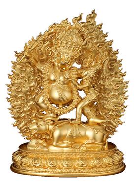 闯隆铜像摆件俱誓法王