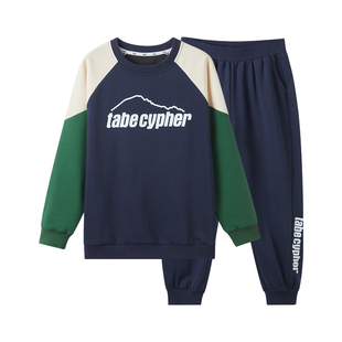 胖童装男童套装加肥加大儿童秋季中大童卫衣套装大码长袖洋气时髦