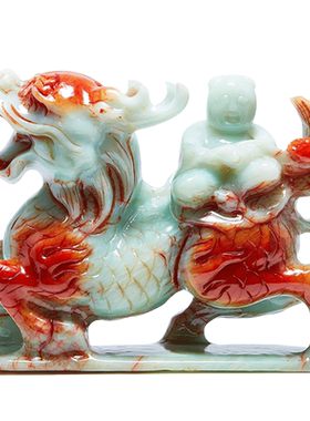 麒麟卧室摆件古玄空岫玉