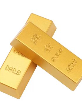 实心仿真金条合金镇纸摆件开业礼