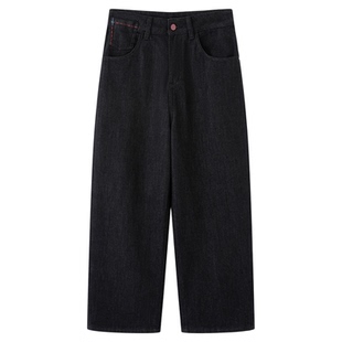 画风drawwind2026春秋新款直筒显瘦牛仔裤女宽松高腰休闲长裤