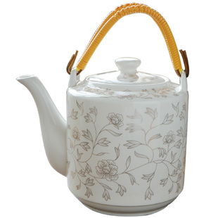 大容量提梁茶壶冷水壶家用陶瓷景德镇泡茶壶凉水壶现代简约大号