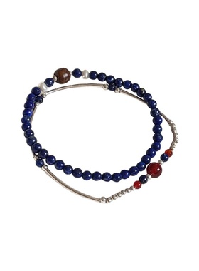 原创红玛瑙双面叠戴天然细款