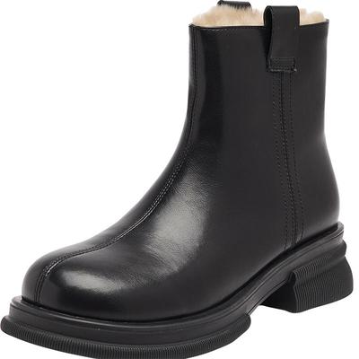 达芙妮短靴子女2025新款秋冬加绒加厚保暖雪地靴切尔西靴法式踝靴