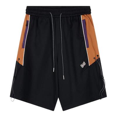 HEA 国潮运动风设计休闲短裤抽绳拼接撞色五分裤男女同款工装百搭