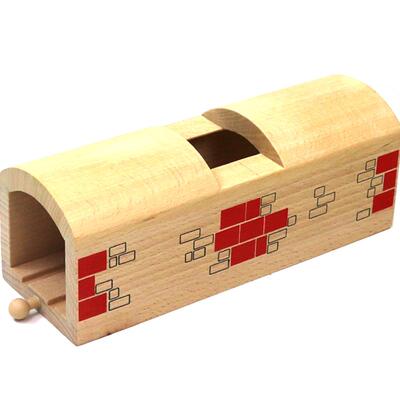 HL木头小火车轨道拼装积木配件