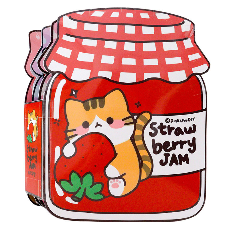 2026年新款草莓果酱猫免裁剪安静书超大号diy材料包豆豆本过家家