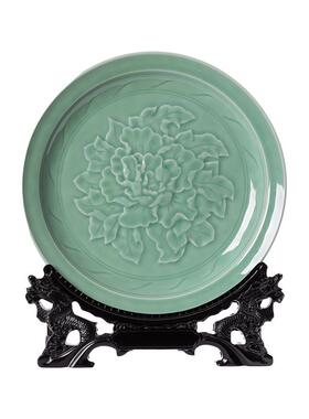 【官方正品】牡丹盘摆件装饰