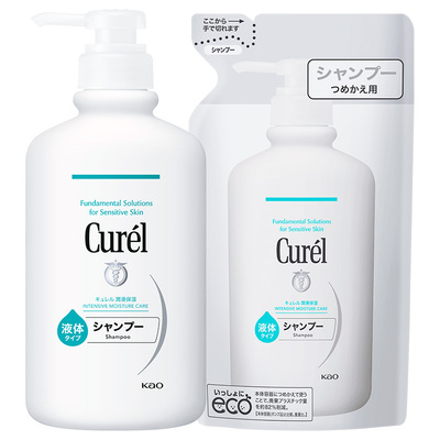curel珂润保湿洗发水+补充装