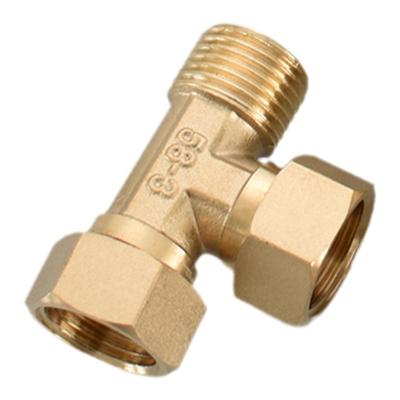 黄铜九乔4分正三通三内丝带活接