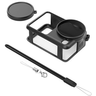 适用于DJI大疆Osmo Action6硅胶套镜头盖配件机身保护套防摔防护壳运动相机硅胶保护套钢化膜手绳挂绳配件