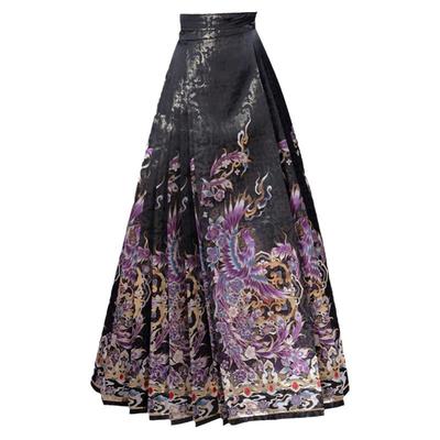 高端原创重工紫色凤凰日常马面裙