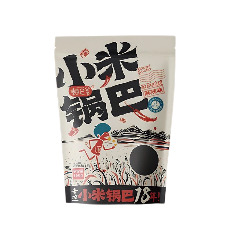 潮巴爷麻辣五香孜然味小米锅巴