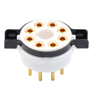 EIZZ特氟龙大8脚电子管座EL34 KT88大八脚电子管插座胆座铍铜镀金