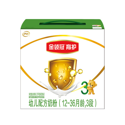 【新鲜日期】伊利金领冠育护3段12-36个月幼儿配方奶粉盒装1200g